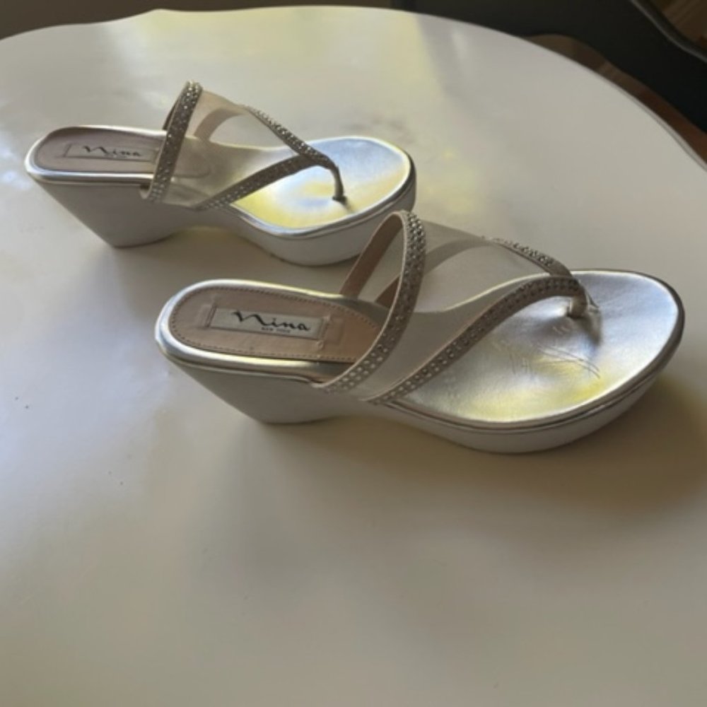 Nina White Sandals
